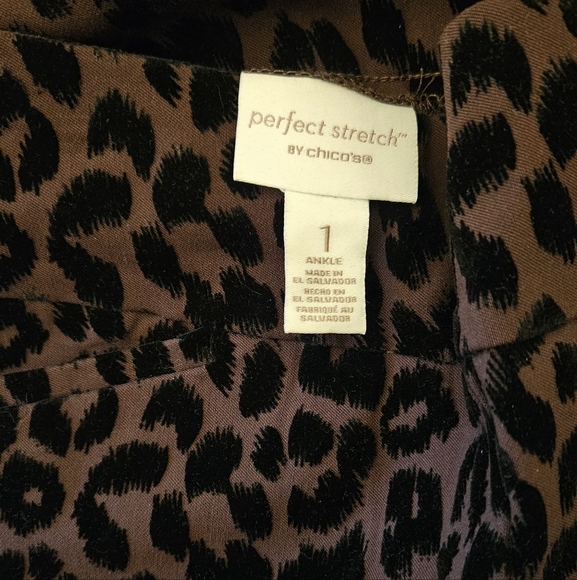 Chico's Women's Cheetah Dreams Ponte Slim Ankle Pants - Picture 4 of 6